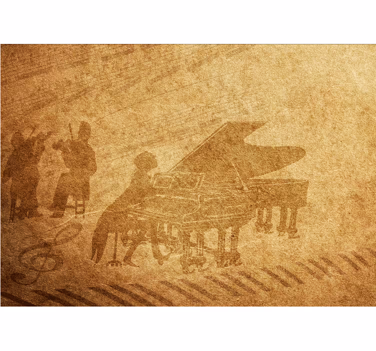 Rustikke rullegardiner vintage klaver - TenStickers