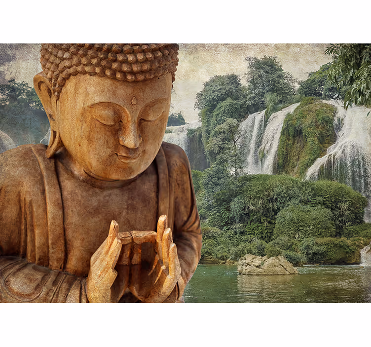 Zen rullegardiner serene buddha cascade - TenStickers