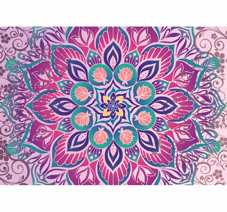 Zen rullegardiner mandala design mønster - TenStickers