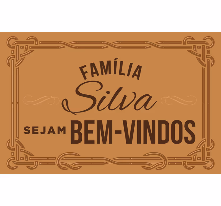 Brun rullegardin til familien - TenStickers