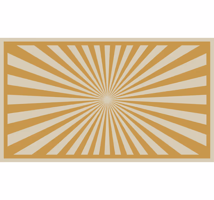 Brun rullegardin sunburst tæppe - TenStickers