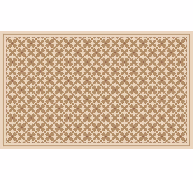 Brun rullegardin i vintage beige firkantet mønster - TenStickers