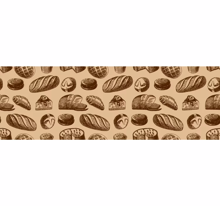 Brun rullegardin i bagerdesign - TenStickers