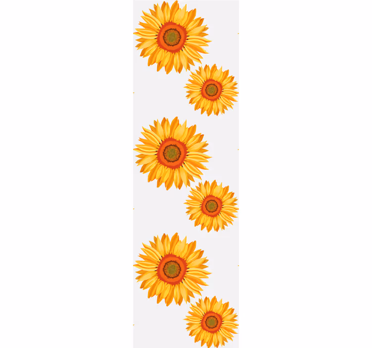 Orange rullegardiner med stilfulde blomster - TenStickers