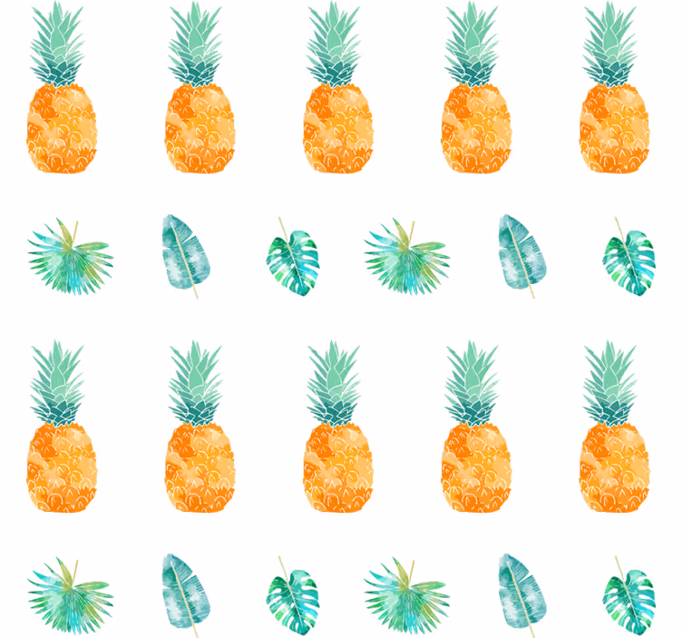 Orange rullegardiner med ananas mønster - TenStickers