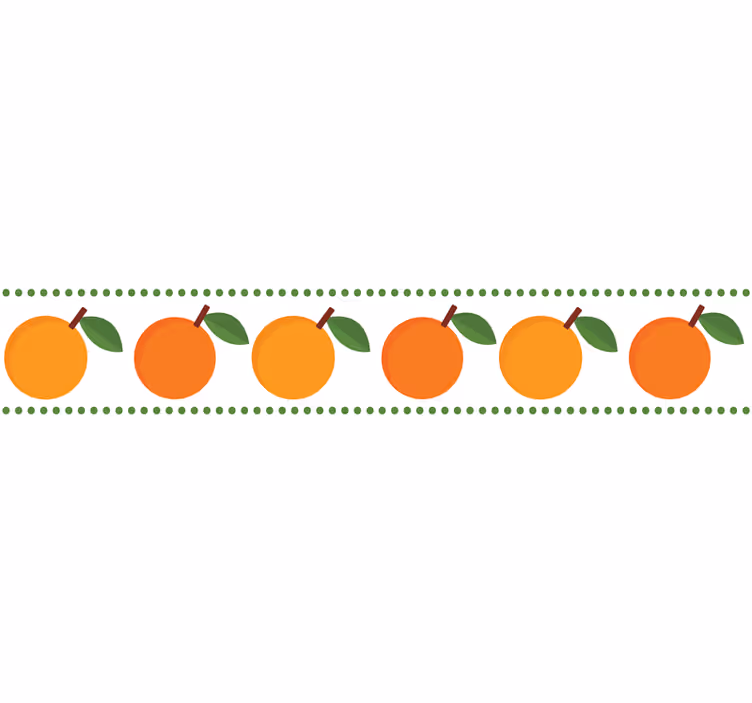 Orange rullegardiner med elegant orange kant - TenStickers