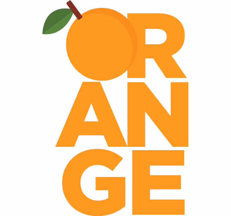 Sticker orange tekst orange rullegardiner - TenStickers