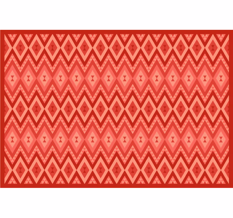 Rullegardin rød i etnisk vintage design - TenStickers