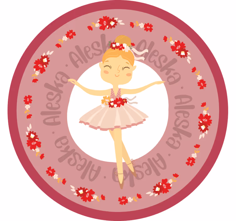 Rullegardin rød sjov ballerina prinsesse - TenStickers