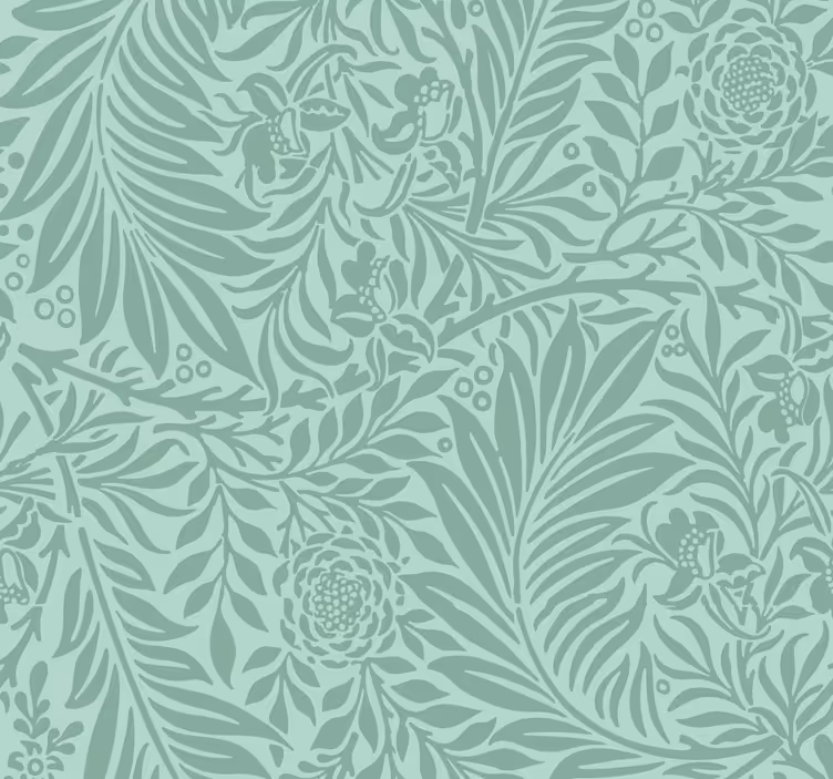 Udendørs rullegardin mintgrøn vintage mønster - TenStickers