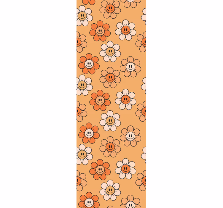 Rullegardin teenager med orange nuancer og smileyer - TenStickers
