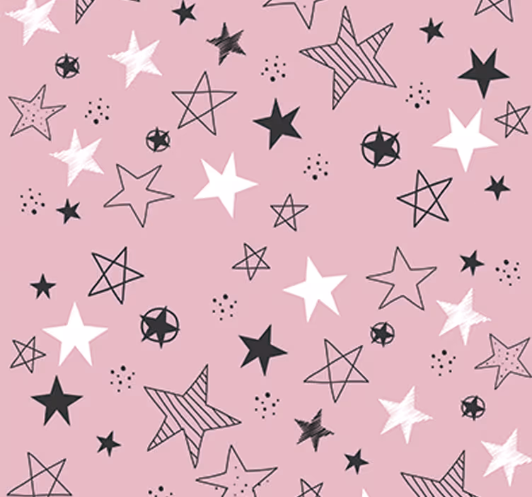 Rullegardin teenager med pink stjerner - TenStickers