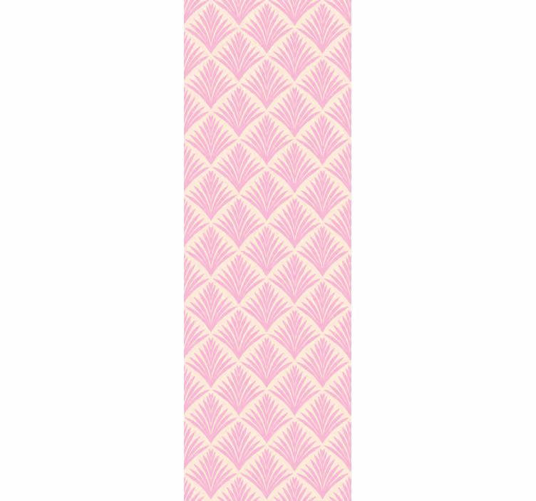 Klassiske rullegardiner i pastel pink palme retro mønster - TenStickers