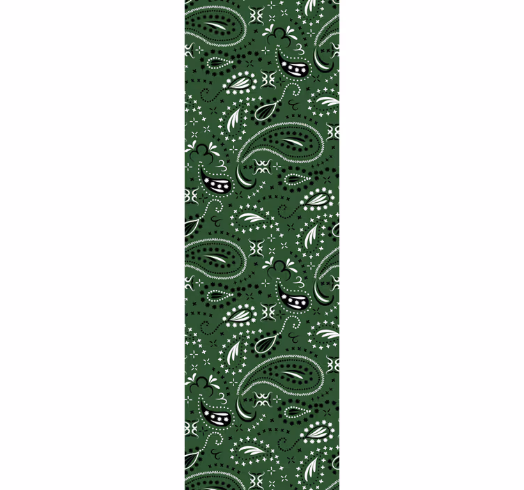Klassiske rullegardiner i teal paisley - TenStickers