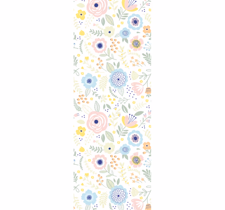 Gang rullegardiner med farverigt blomstermotiv - TenStickers