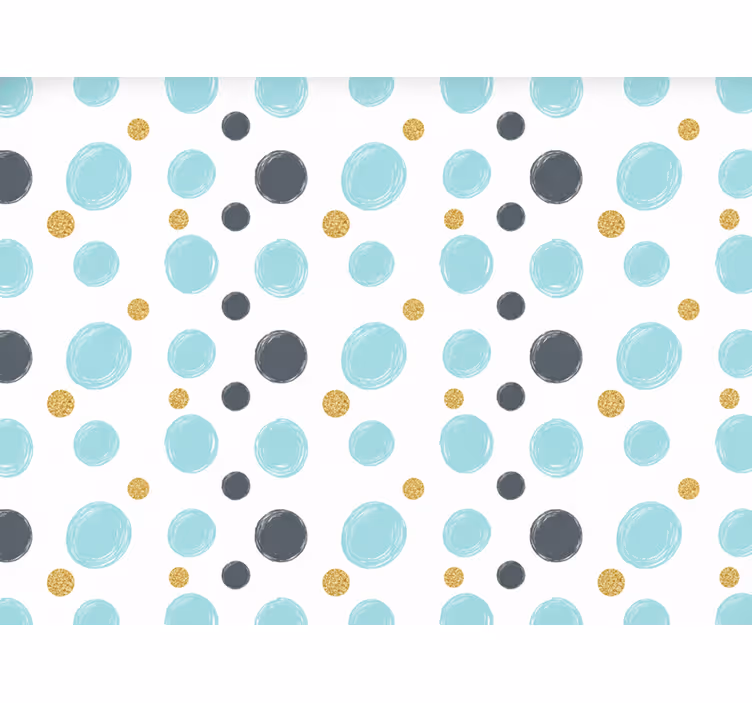Rullegardin til badeværelse 110 cm aqua cirkler - TenStickers
