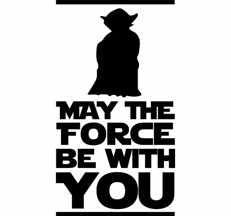Rullegardiner med serier yoda citat dekoration - TenStickers