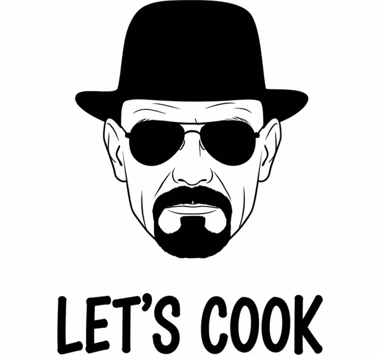 Rullegardiner med serier heisenberg lad os lave mad - TenStickers