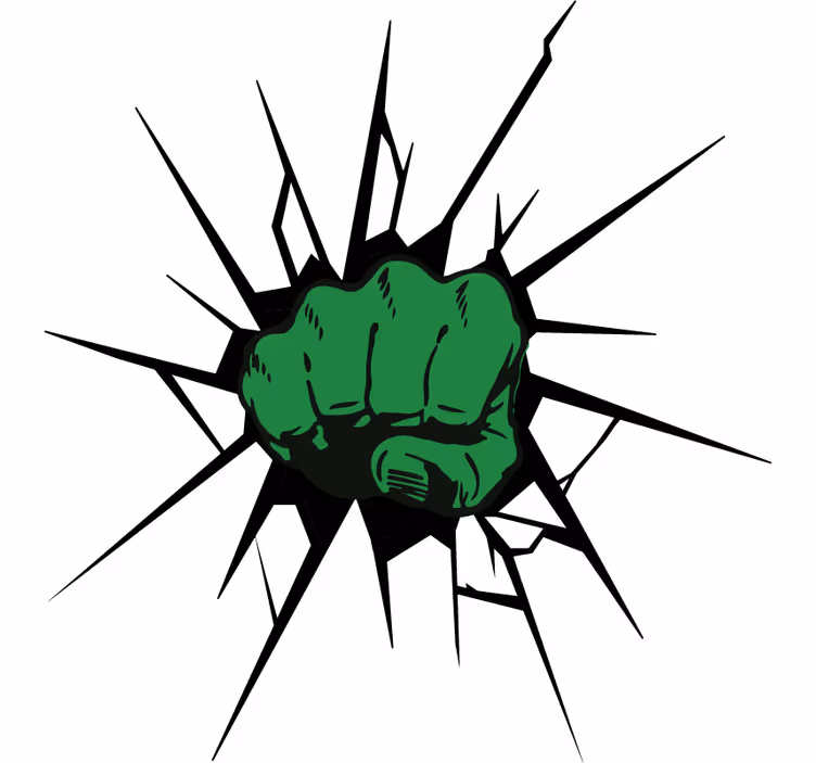 Superhelte rullegardiner trampantojo hulk - TenStickers
