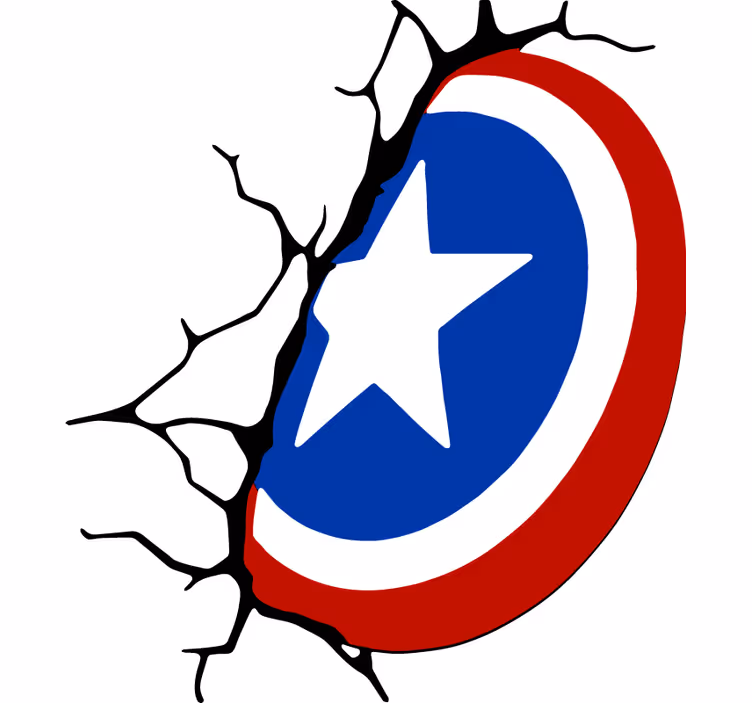 Superhelte rullegardiner captain americas skjold - TenStickers