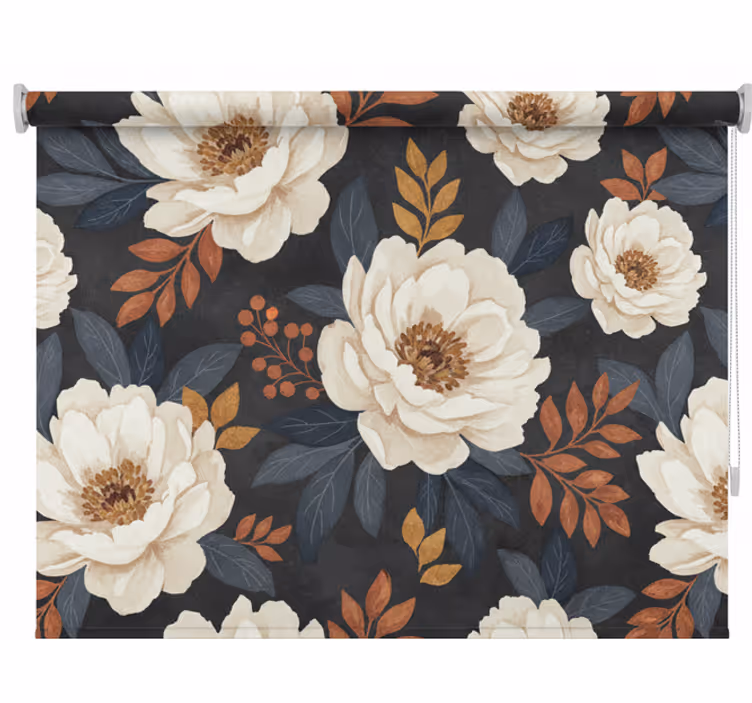 Rullegardin til altan klassisk blomsterdesign - TenStickers