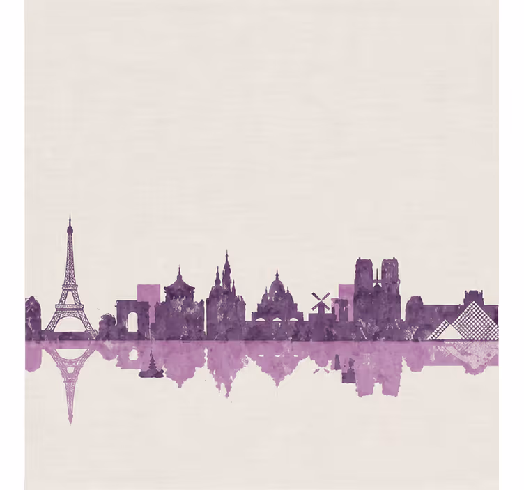 Lilla rullegardin med paris bysilhuet - TenStickers