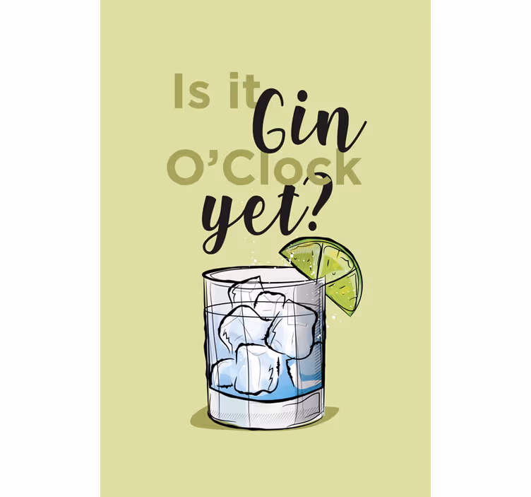 Er det gin tekst rullegardin - TenStickers