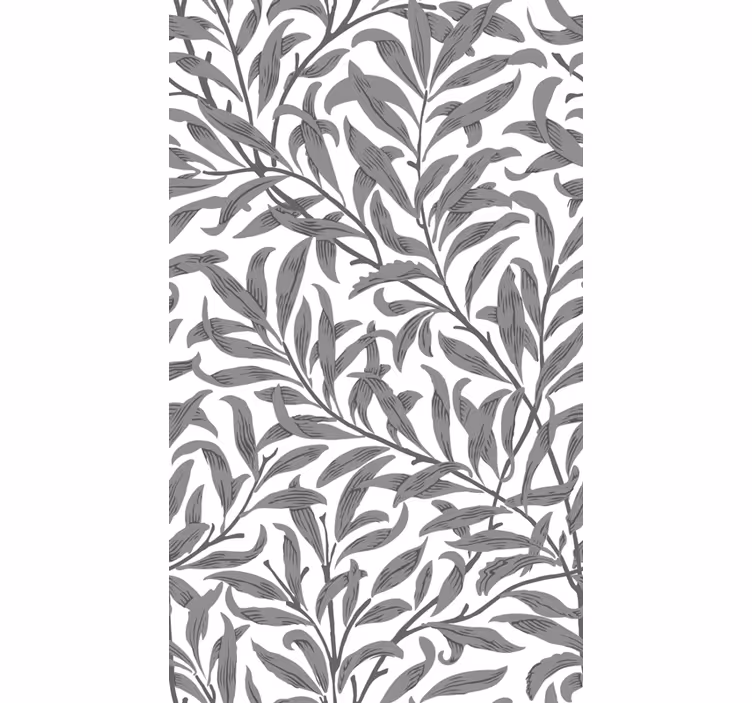 Gråt botanisk motiv rullegardiner med blomster - TenStickers