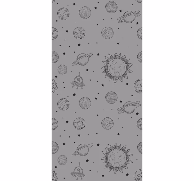 Planeter nordisk rullegardin - TenStickers