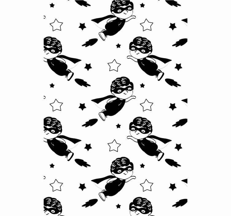 Sort superhelt Rullegardin - TenStickers
