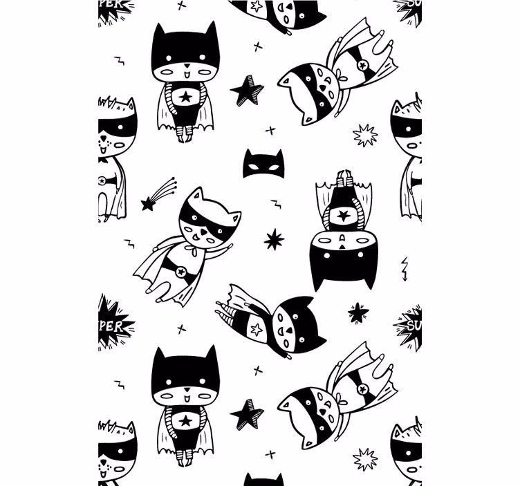 Tegneserie superhelte superhelt Rullegardin - TenStickers