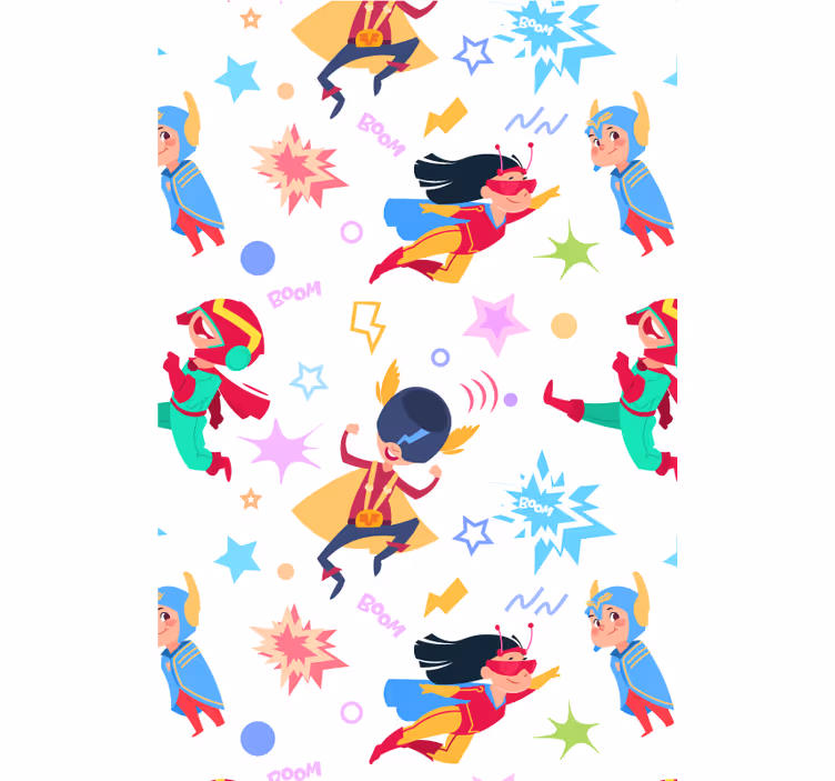 Superkvindemønster superhelt rullgardin - TenStickers