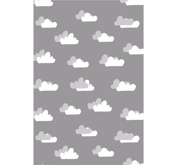Grå mønster sky vindue Rullegardin - TenStickers