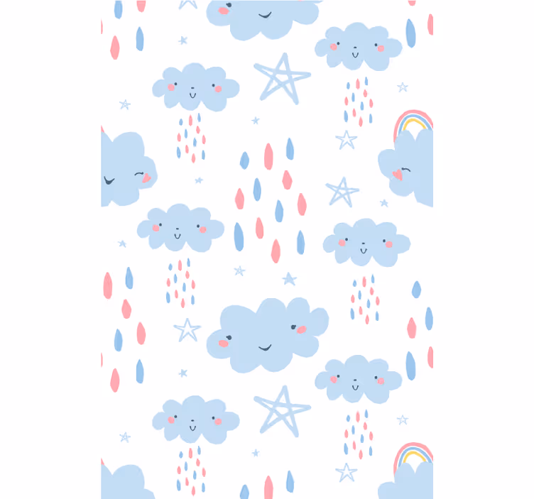 Flerfarvet regn sky - TenStickers