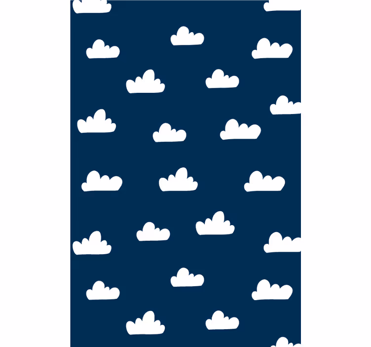 Mørkeblå baggrund skyRullegardin - TenStickers