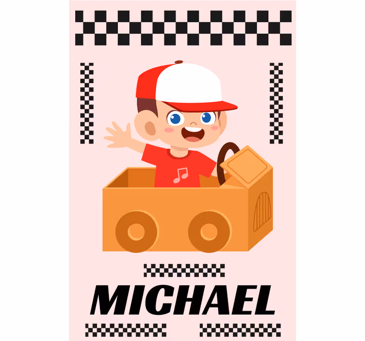 Animeret racereventyr personlige rullegardiner - TenStickers