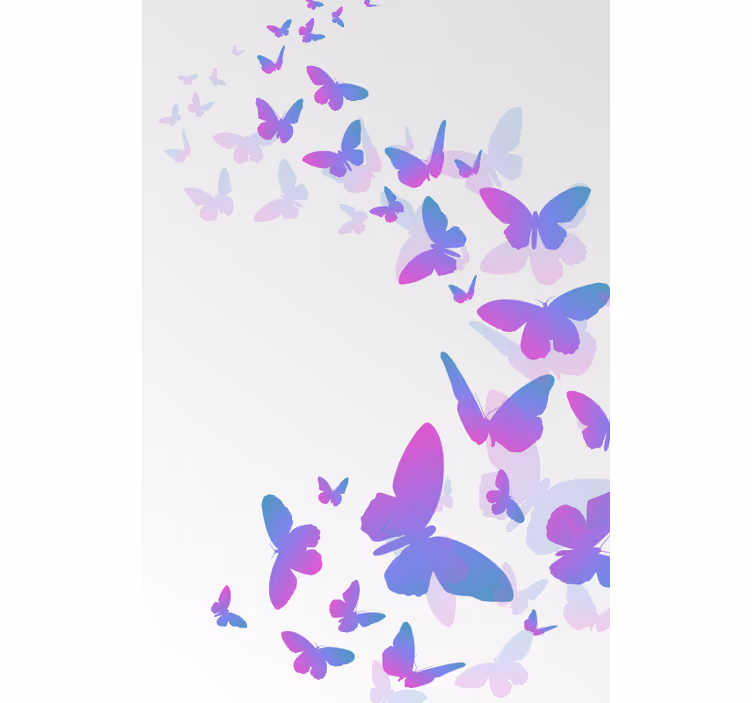 Lilla flyvende sommerfugle original rullegardin - TenStickers