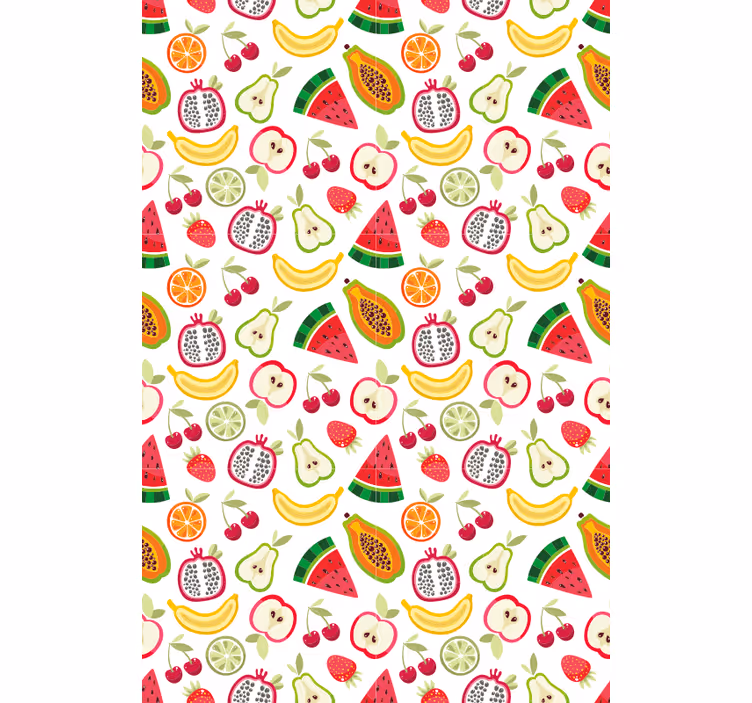 Frugtagtigt mønster design frugt rullegardin - TenStickers