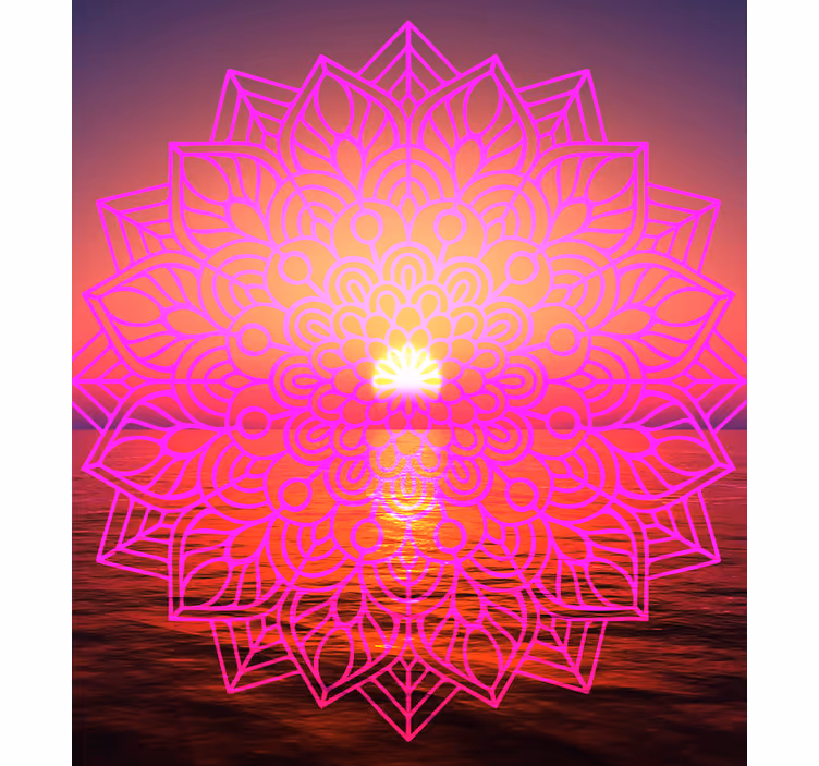 Solrig mandala zen stue Rullegardin - TenStickers