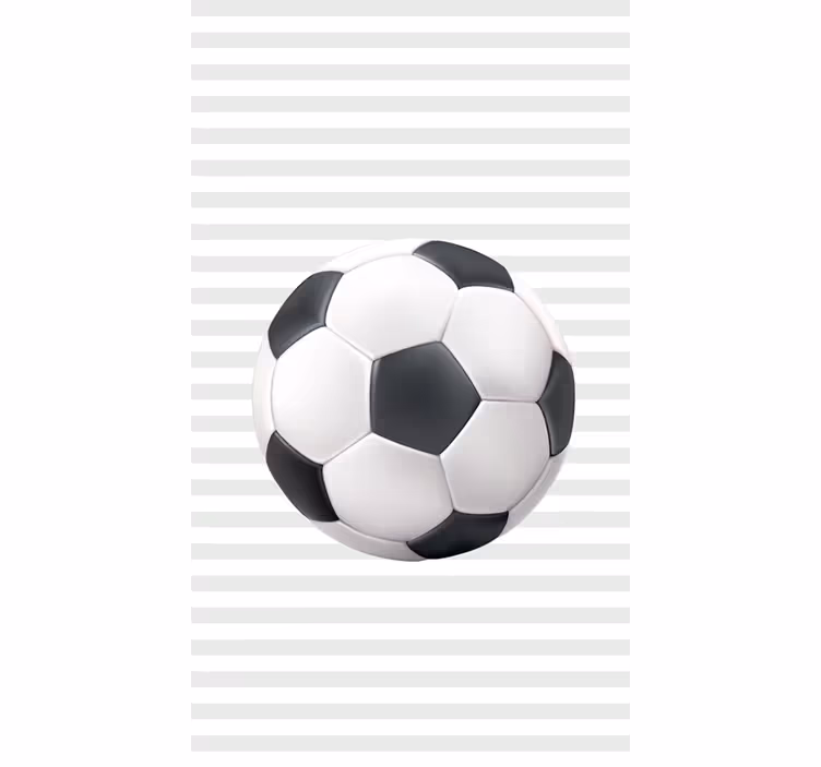 Hvid og sort bold fodboldRullegardin - TenStickers