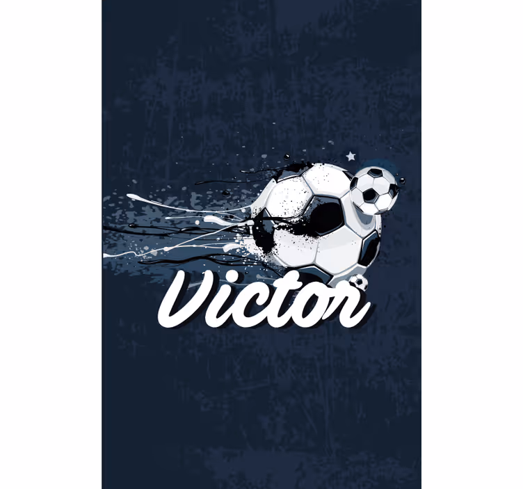 Originalt design med navn fodboldRullegardin - TenStickers