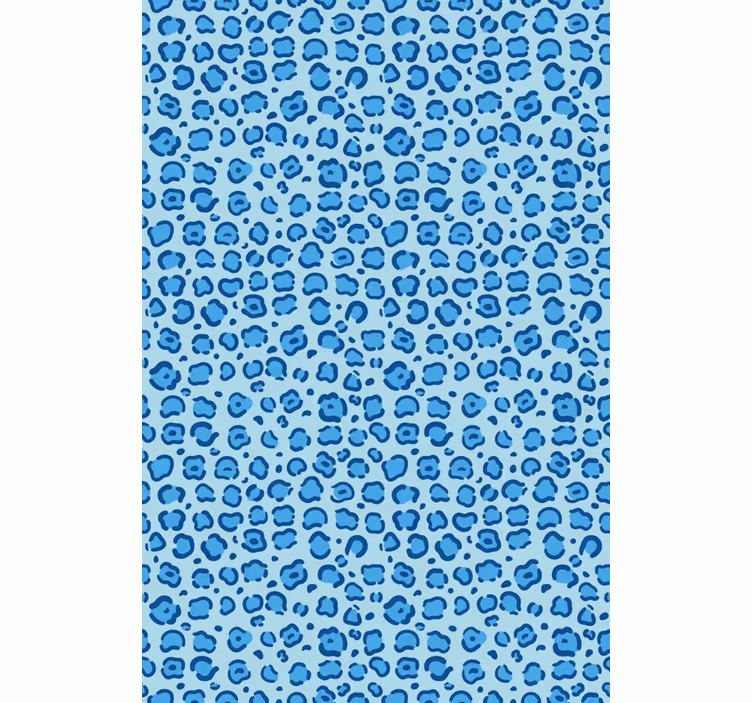 Blå leopard print forskellige dyreRullegardiner - TenStickers