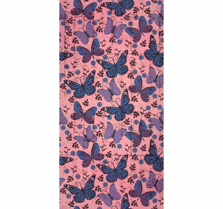 Lilla toner sommerfuglRullegardin - TenStickers