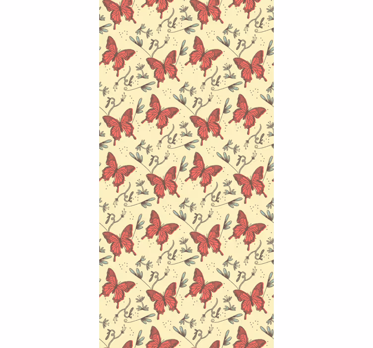 Vintage gul sommerfugl rullgardin - TenStickers