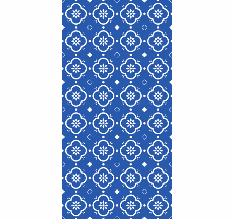 Blomstergeometrisk mønster rullegardin - TenStickers