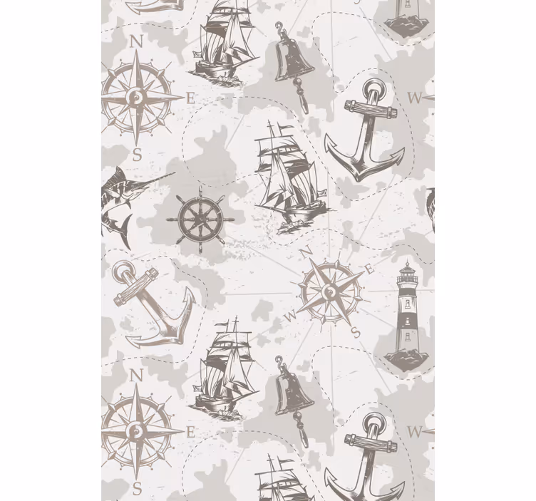 Vintage verdenskort rullgardin - TenStickers