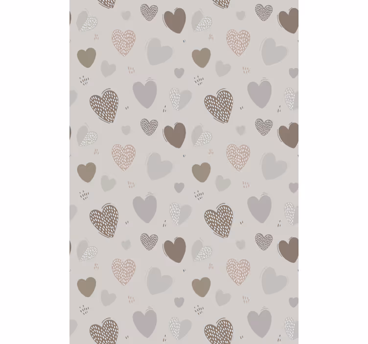 Store hjerter romantisk rullegardin - TenStickers
