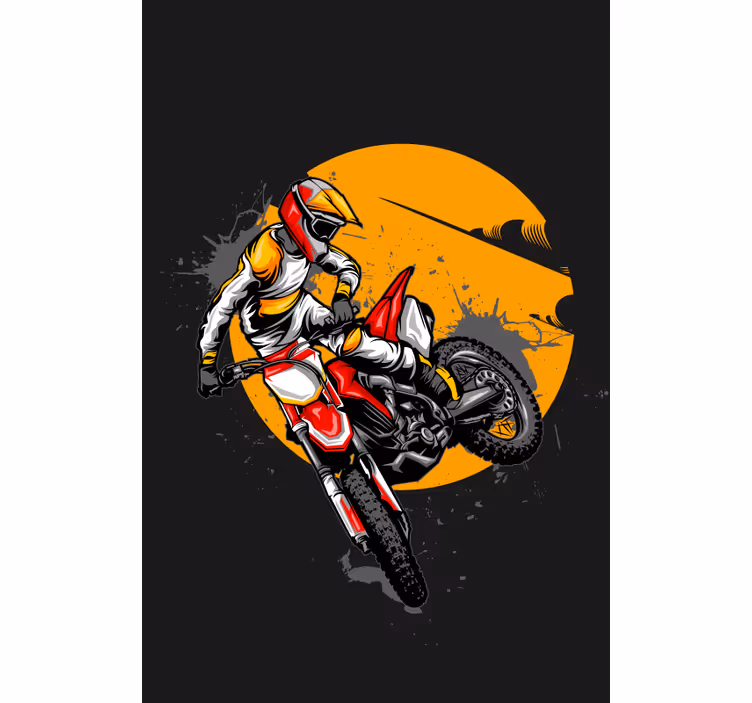 Motorcykel sjov sport rullegardin - TenStickers