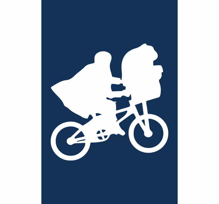 Cykel silhuet rullegardiner med serier - TenStickers