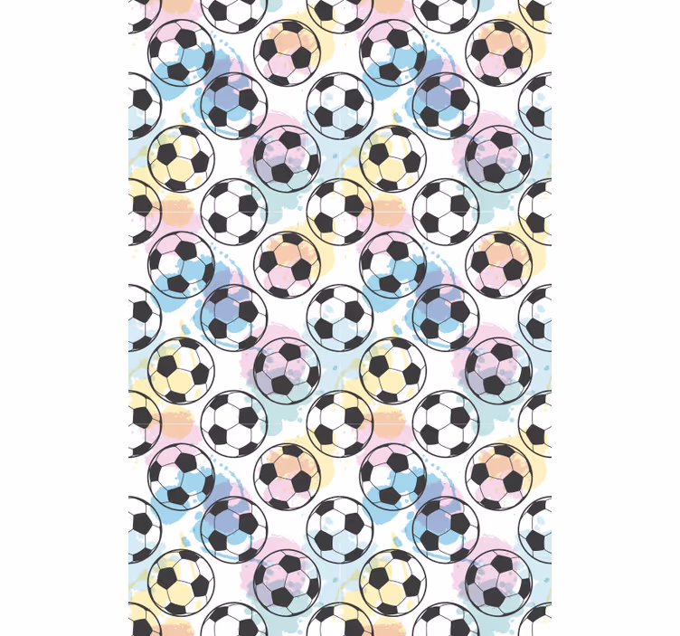 Farverige bolde fodbold rullegardin - TenStickers